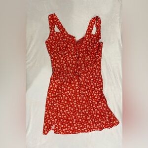 Chicken Orange Floral Dress